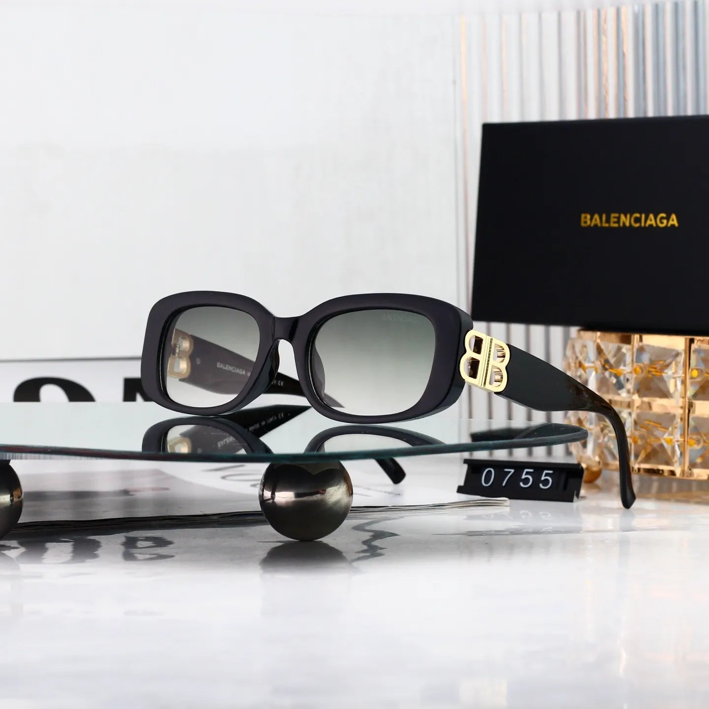Double B Temple Patchwork Sunglasses