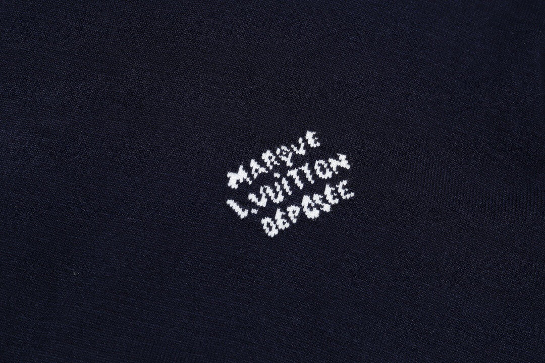 Cuff Embroidered Crew Sweater