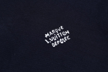 Cuff Embroidered Crew Sweater