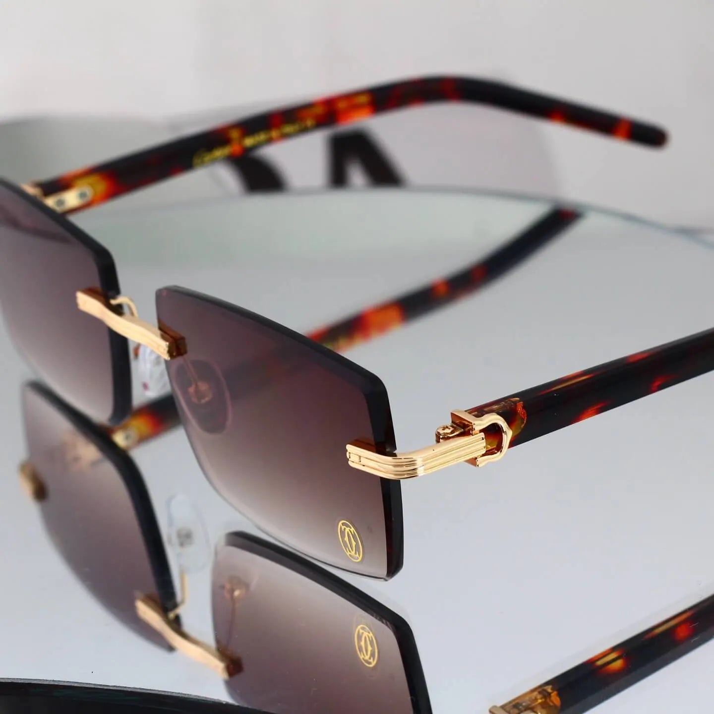 Rimless Business Square Sunglasses