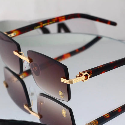 Rimless Business Square Sunglasses