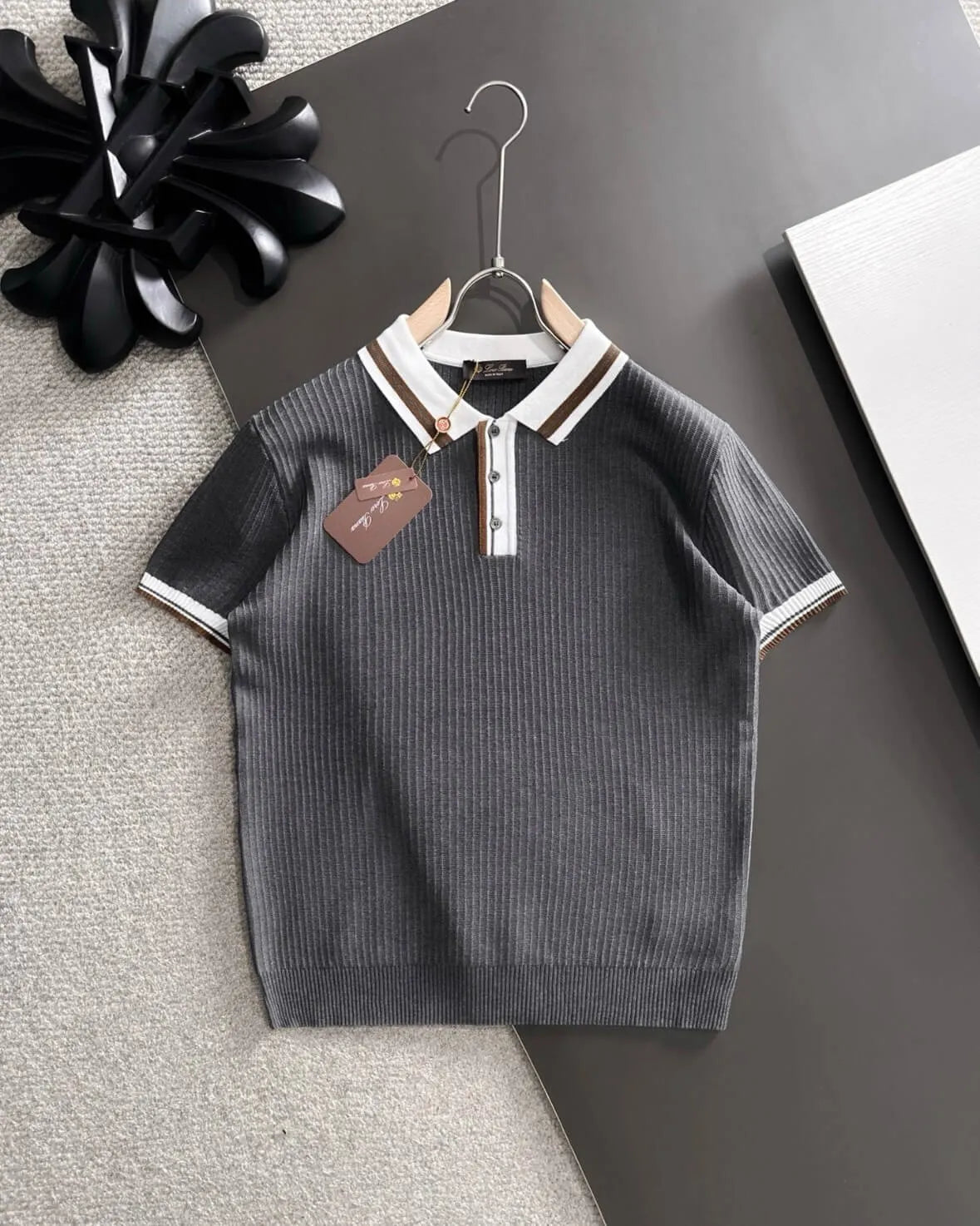 Striped Collared Polo Shirt
