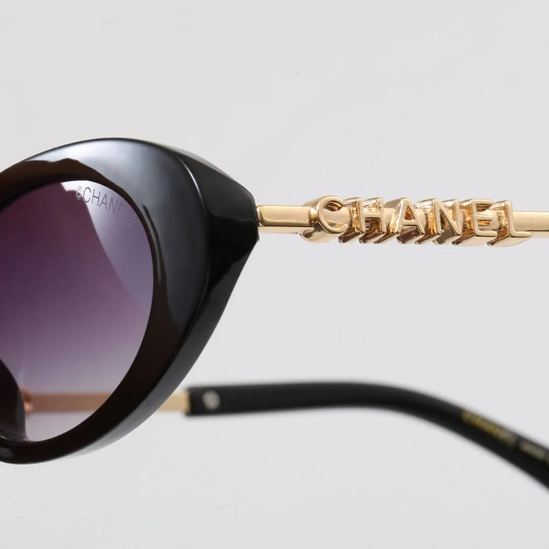 Thin Frame Letter Temples Sunglasses