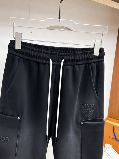 Dual‑Cargo Pocket Triangle  Pants