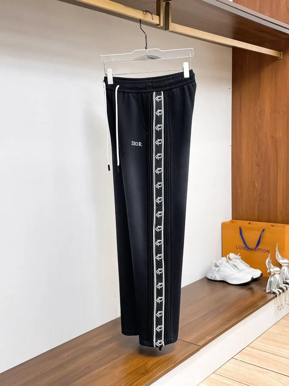 Side Jacquard Tape Straight‑Fit Pants