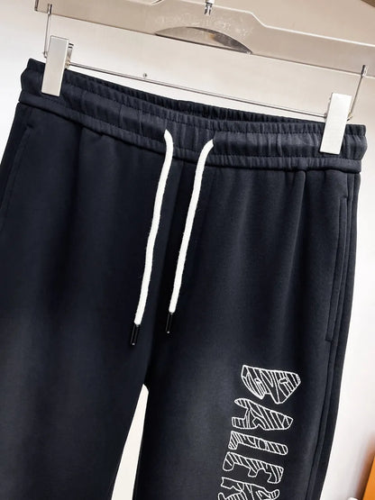 Vertical Graffiti Letter Printed Pants