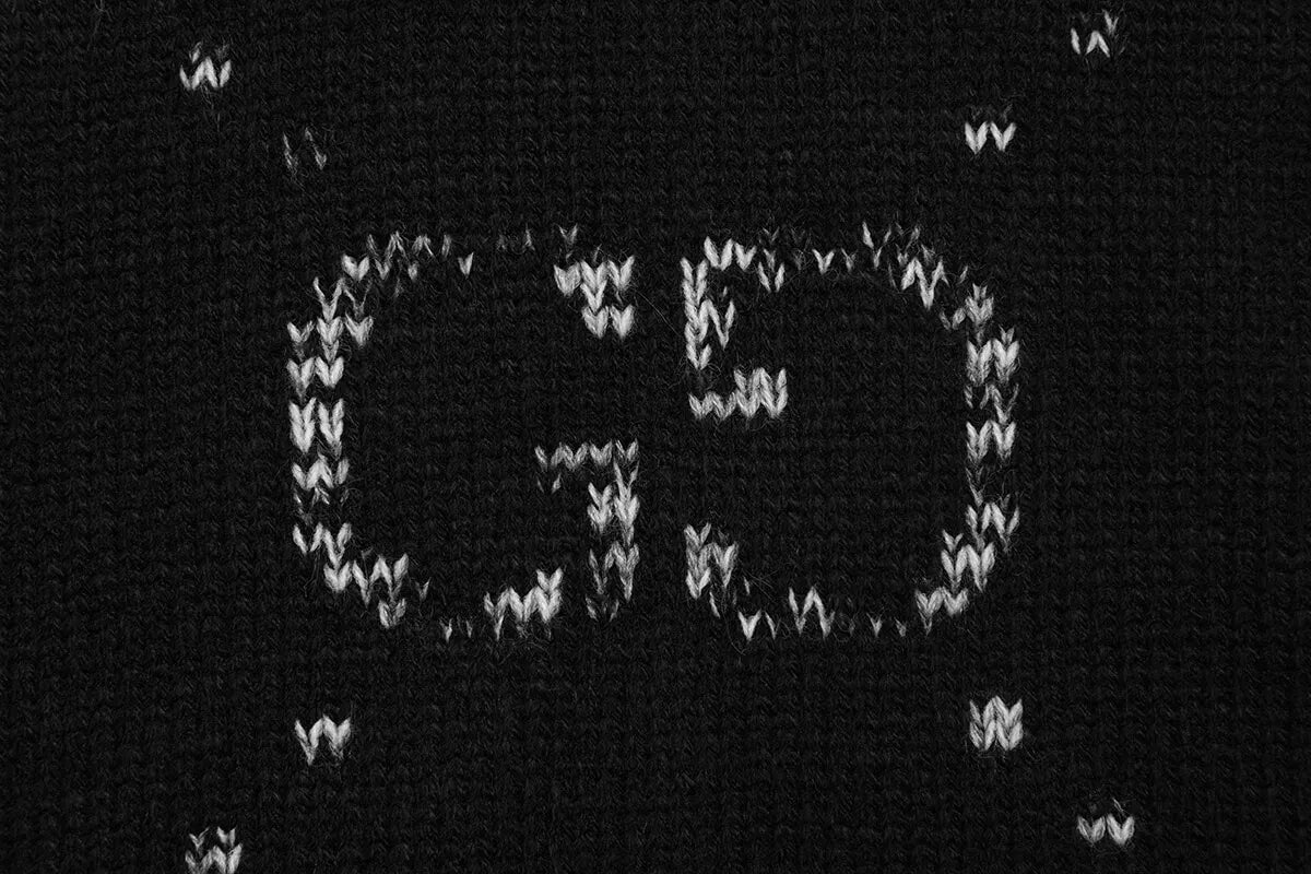 Vintage Jacquard Crew Neck Knit Sweater