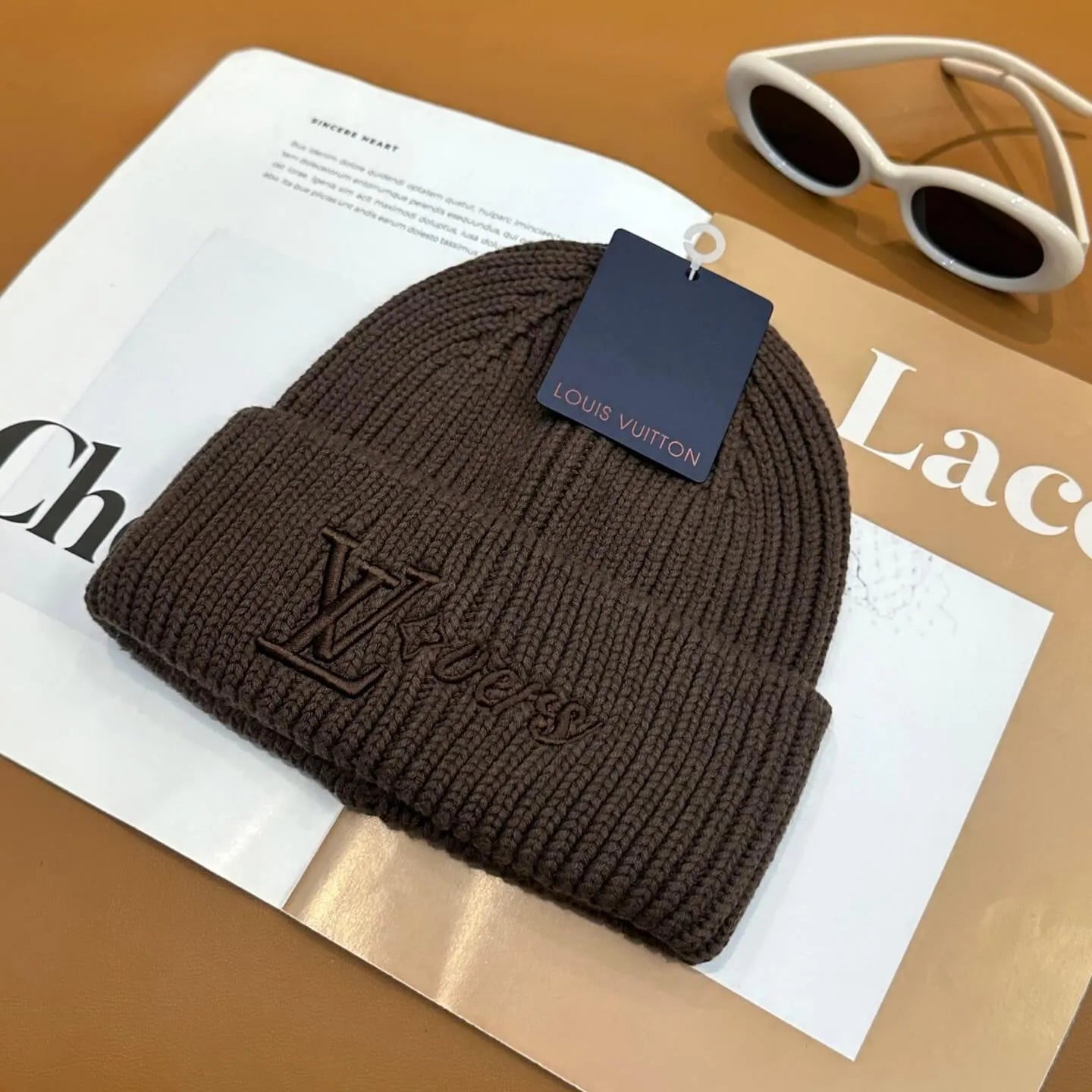 Multi-Color Embroidered Emblem Knitted Beanie