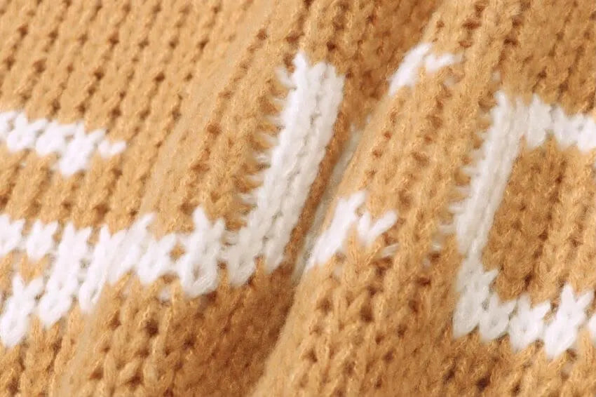Letter Chunky Knit Sweater