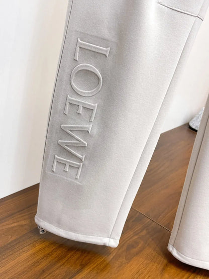 Dual‑Embossed  Relaxed Fit Pants
