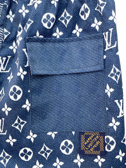 Patchwork Checkered Print Casual Shorts