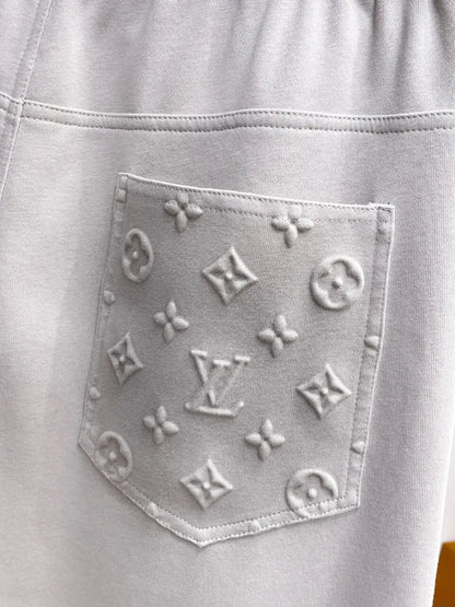 Patchwork Embossed Monogram Pants