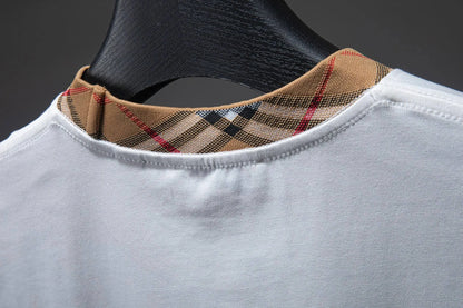 New Arrival Plaid Collar T-Shirt