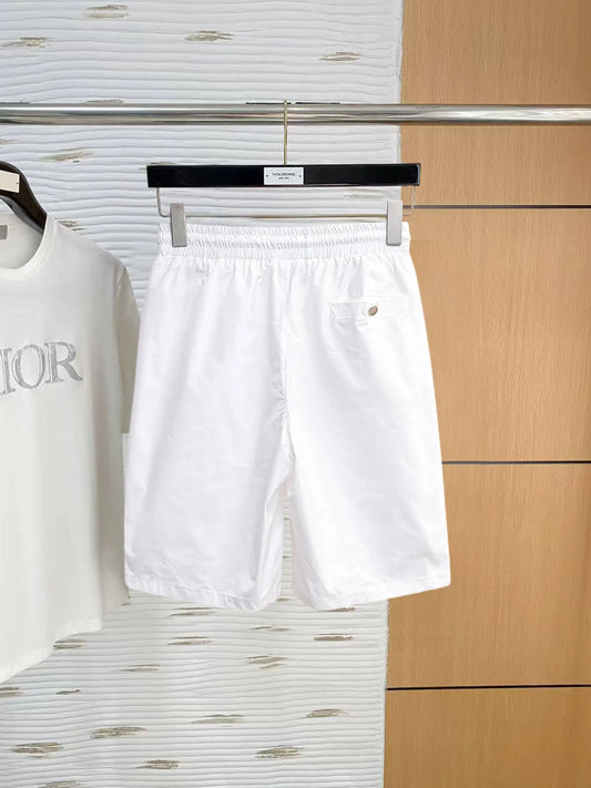 Contrast   Embroidered Casual Shorts