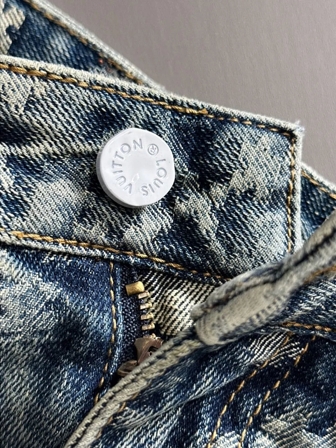 Camouflage Jacquard Denim Shorts