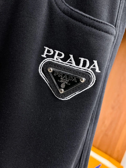 Triangle Badge Seam‑Detail Pants