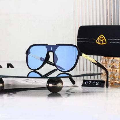 One-Piece Oversized Aviator Sunglasses