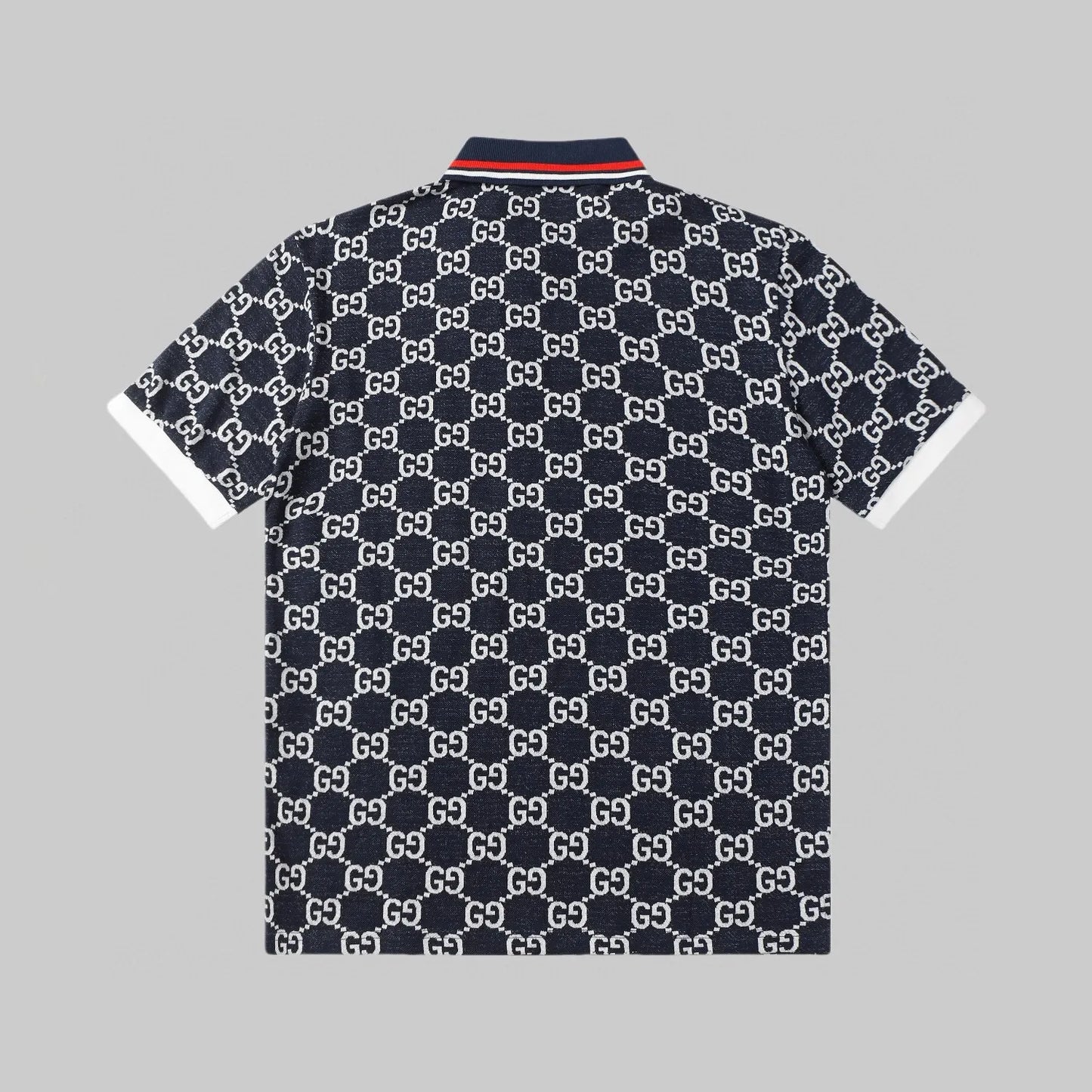 All‑Over Print Color‑Blocked Polo Shirt