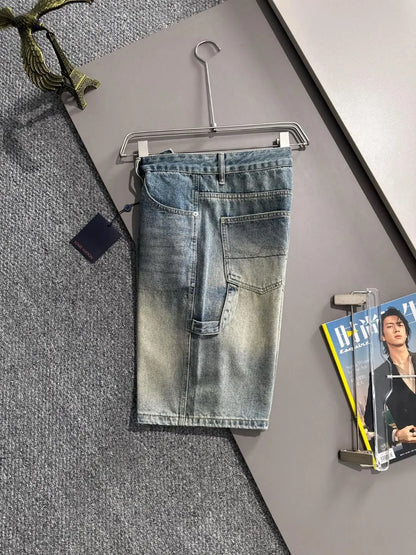 Cargo Pocket Workwear Denim Shorts