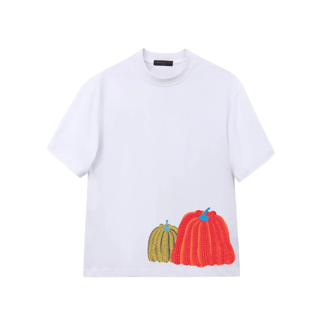 Polka Dot Pumpkin Print T-Shirt