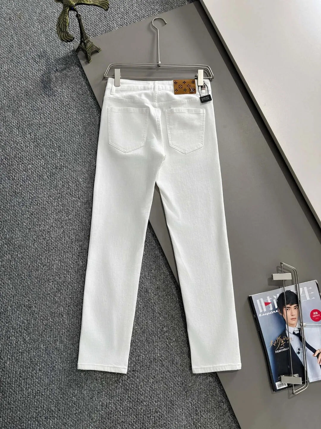 Monogram Leather Tag Jeans