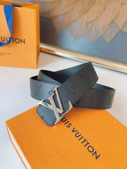 Calfskin Embossed Pattern Leather Belt