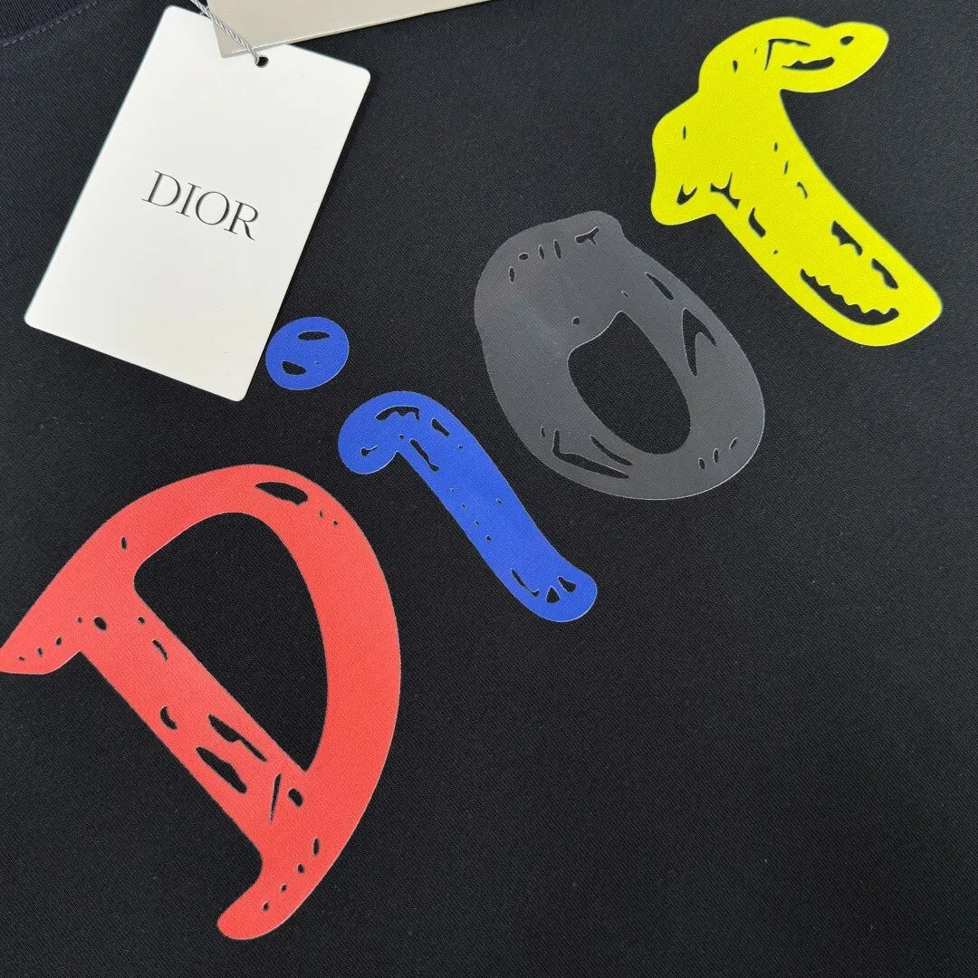 Rainbow Letter Print T-Shirt