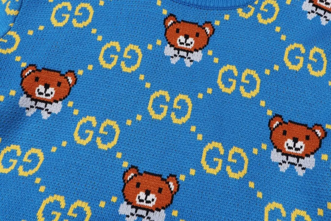 Bear Cartoon Jacquard Sweater