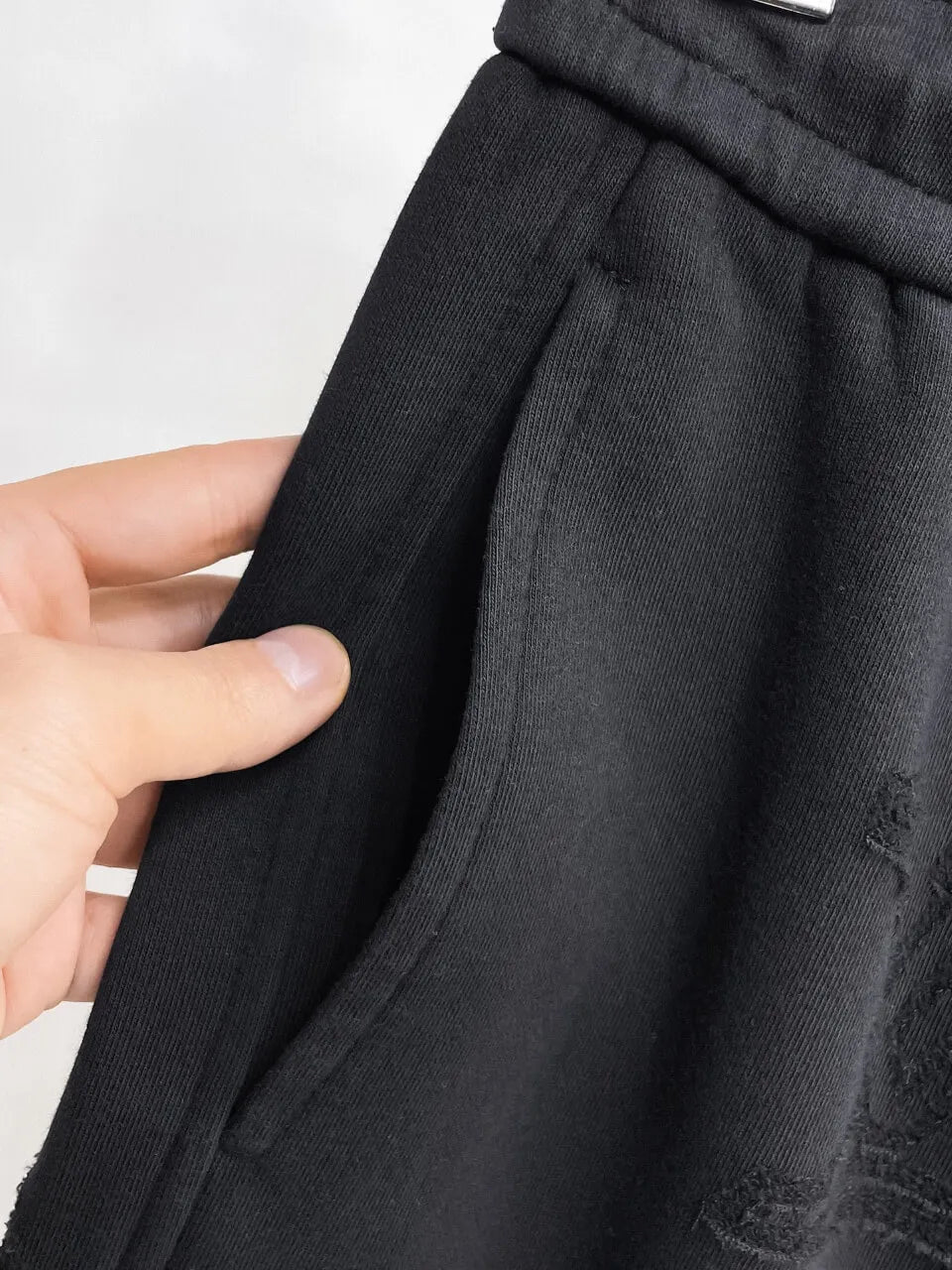 All‑Over Raised Embroidery Relaxed Pants
