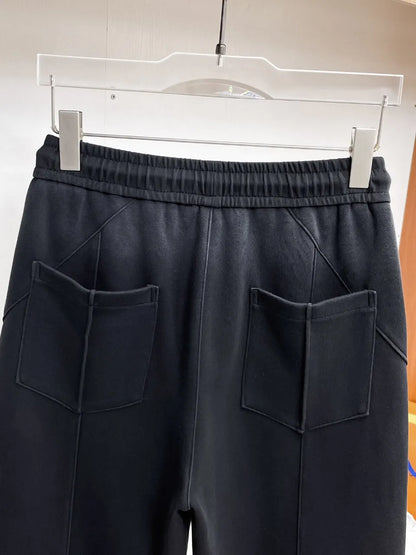 Dual‑Embossed  Relaxed Fit Pants