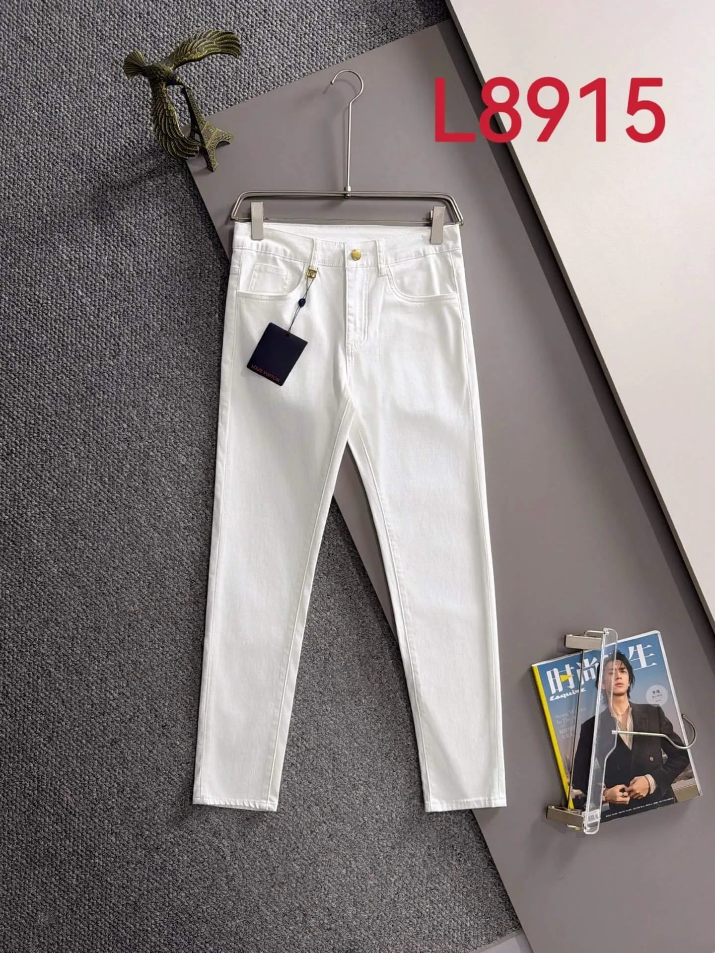 Contrast Patch Stretch Jeans