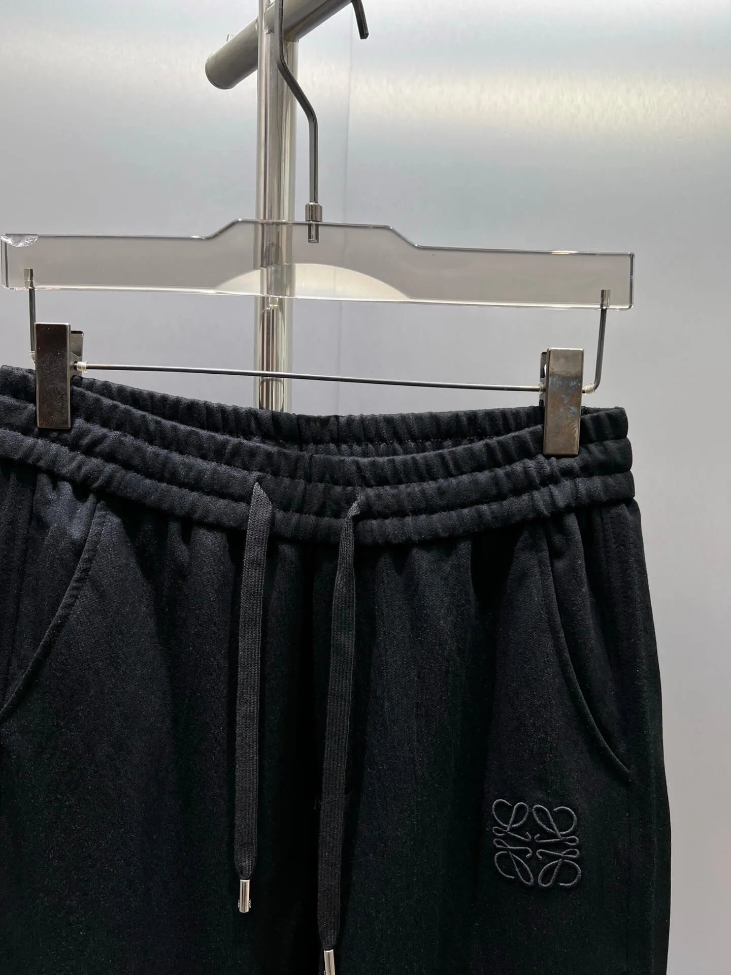 Geometric Embroidery Loose Straight Pants