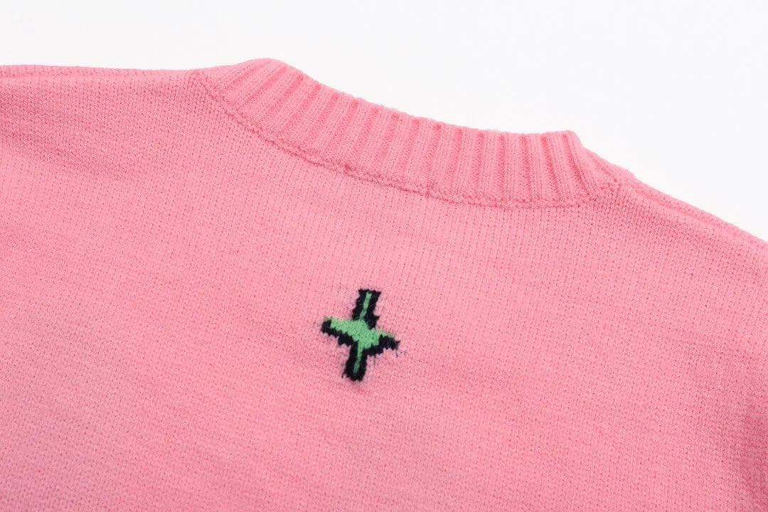 Side Graphic Knit Sweater