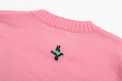 Side Graphic Knit Sweater