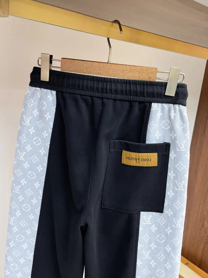 Monogram Color‑Block Straight‑Leg sweatpants