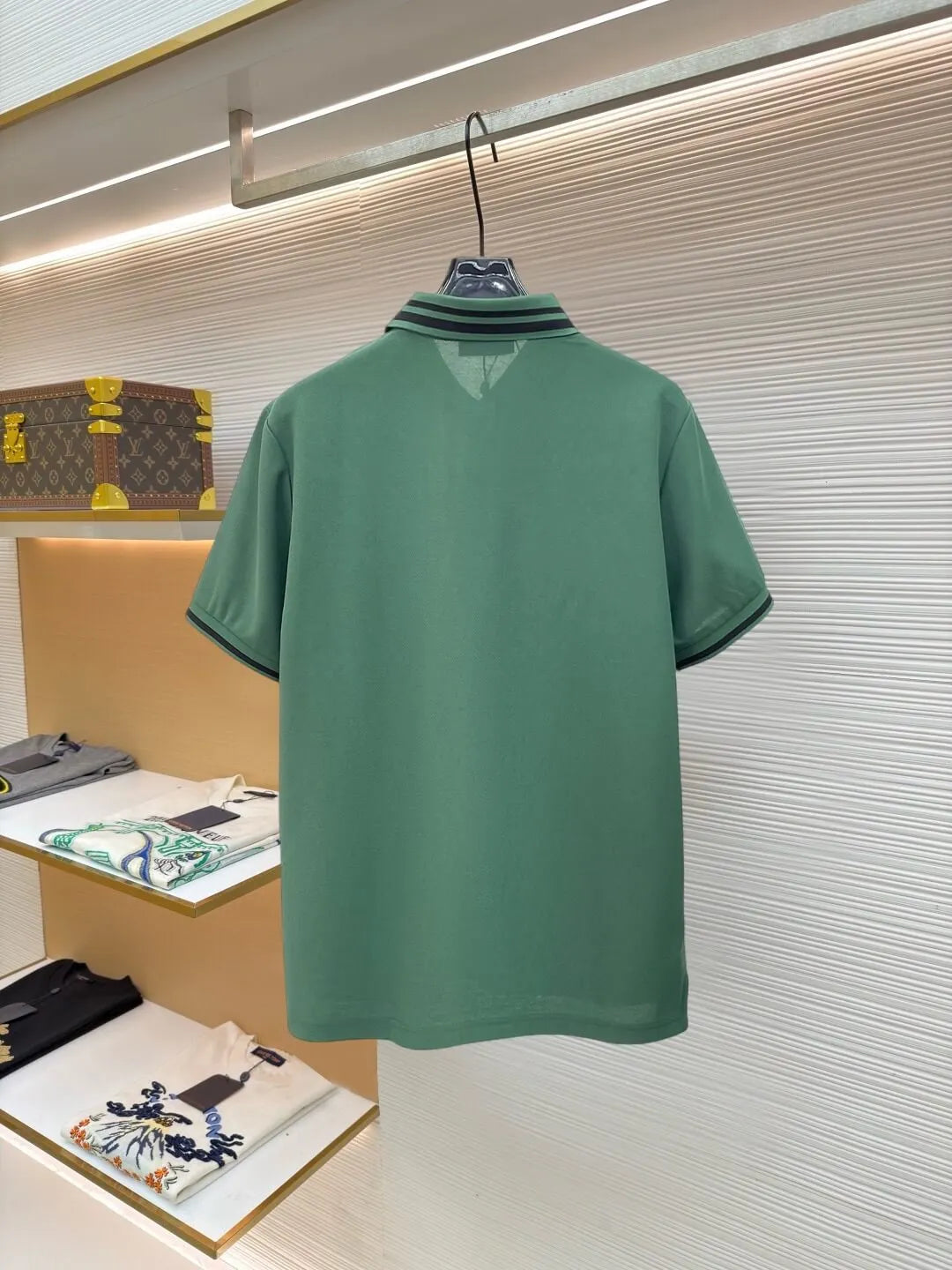 Color Block Stripe Polo Shirt