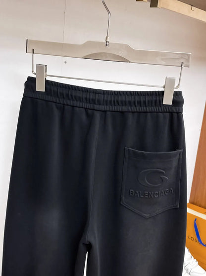 Side Circular Embroidery Pants