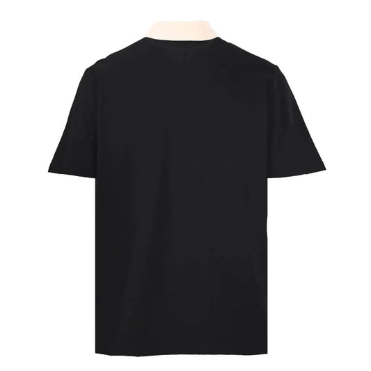 Embroidered Contrast Snap T-shirt