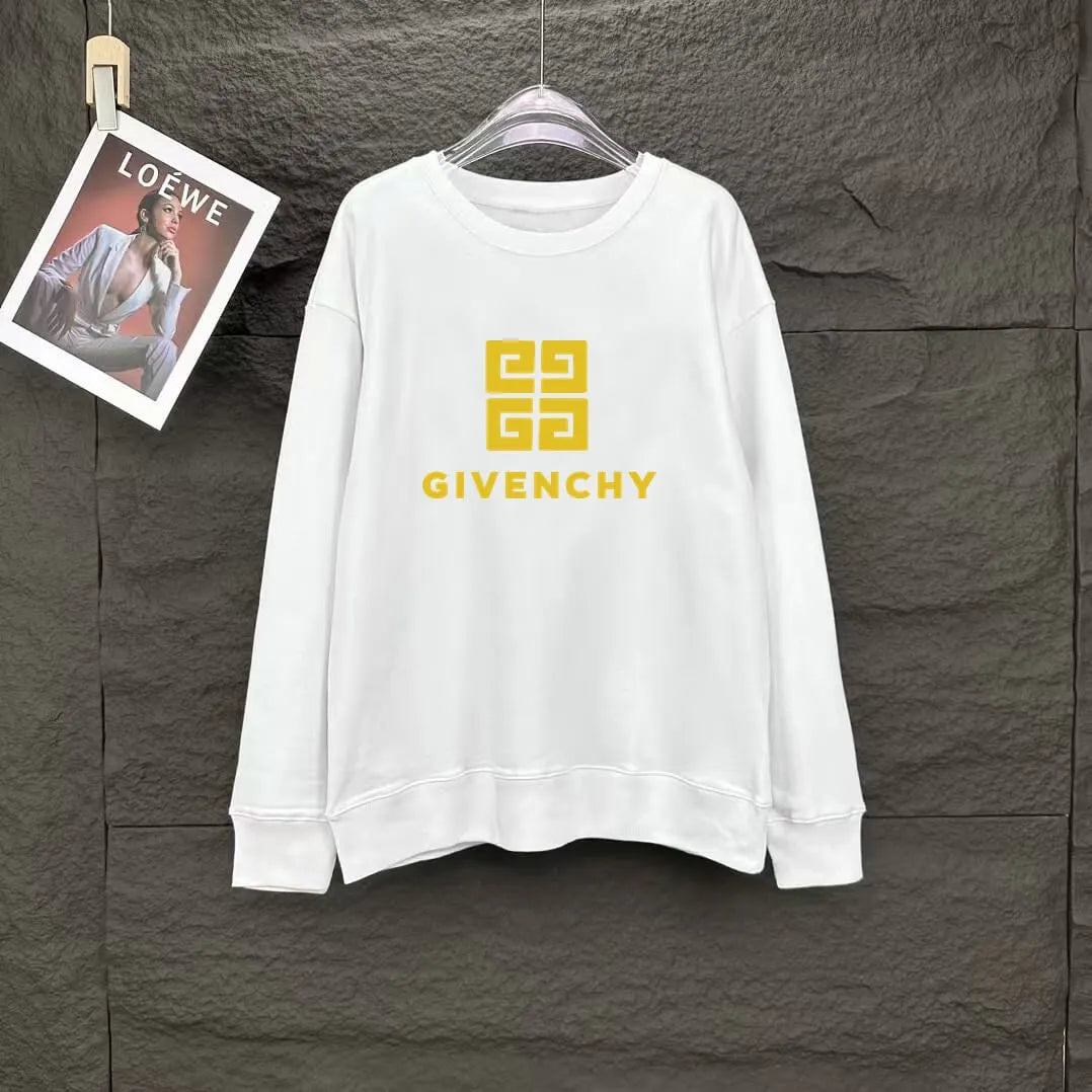 New Yellow Classic Print Sweatshirt