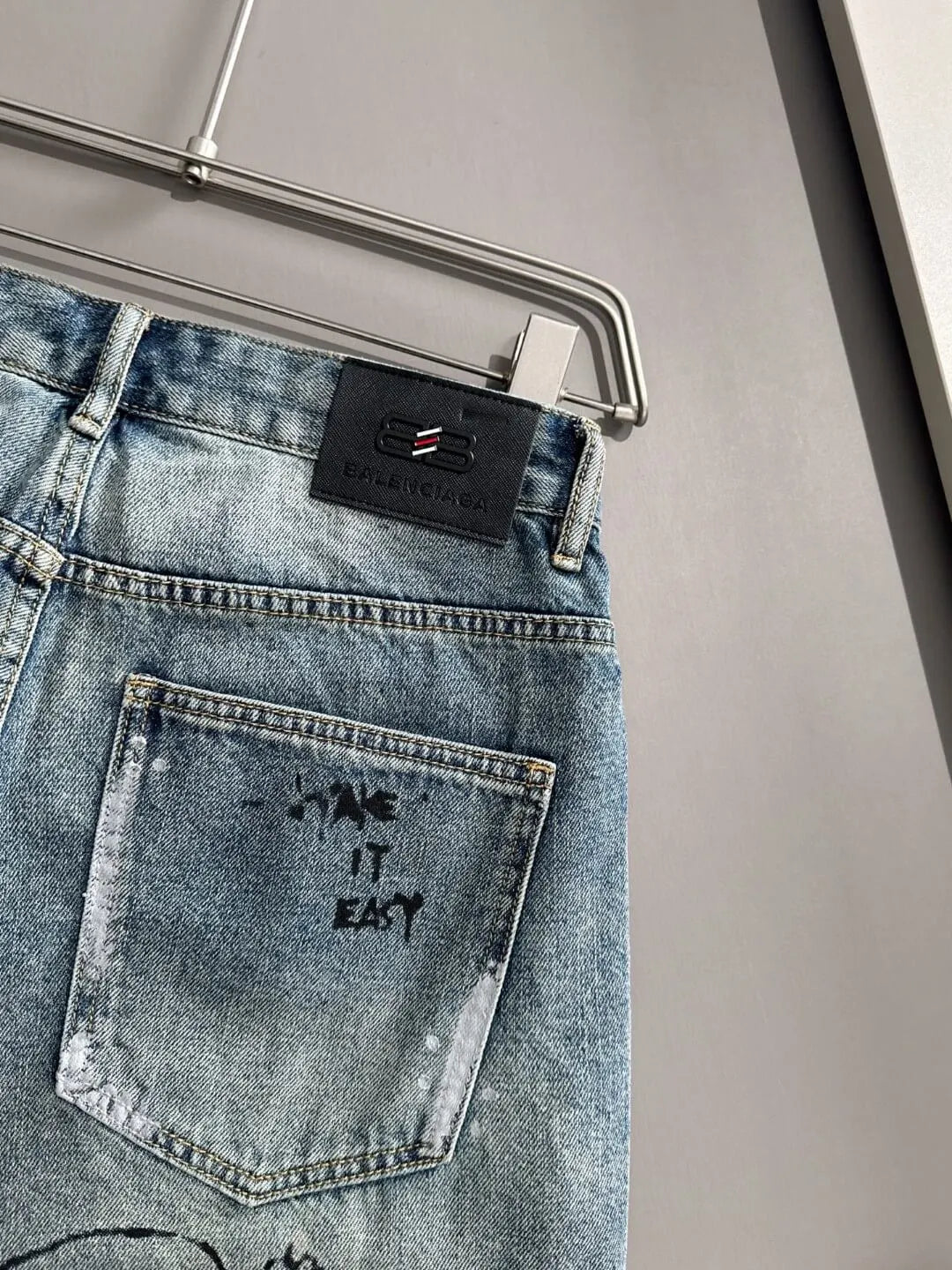 Cartoon Graffiti Print Denim Shorts