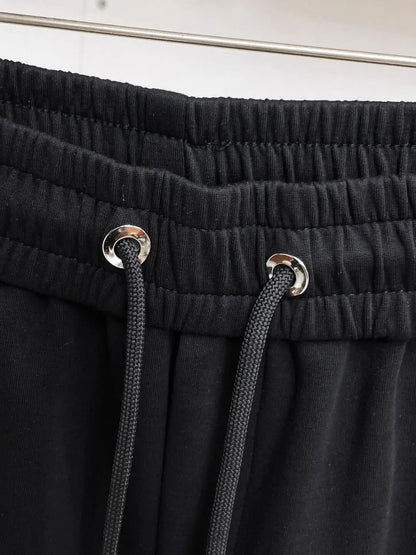 Spliced Monogram Patch Casual Shorts