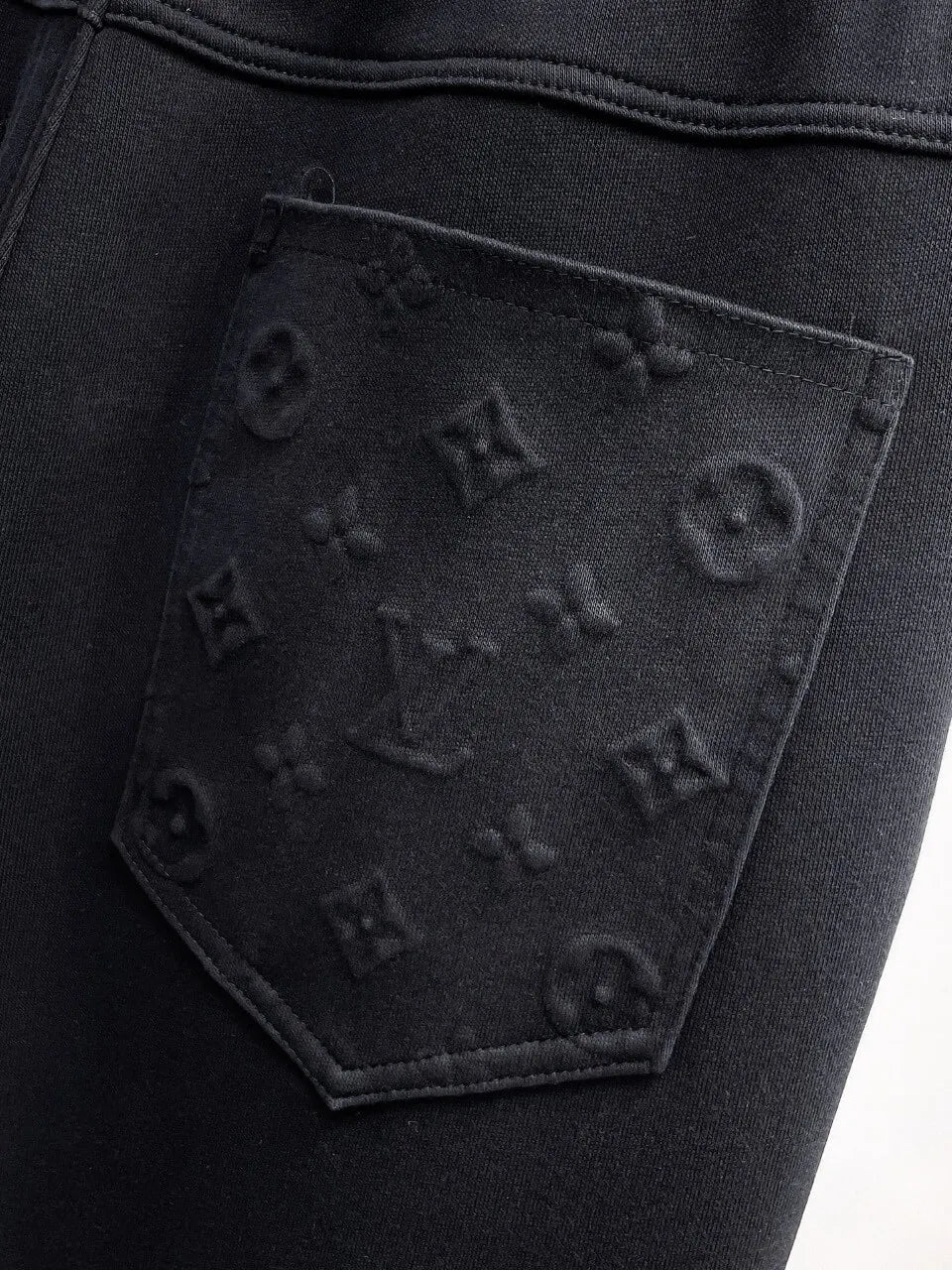 Embossed‑Pattern Cargo Pocket Pants