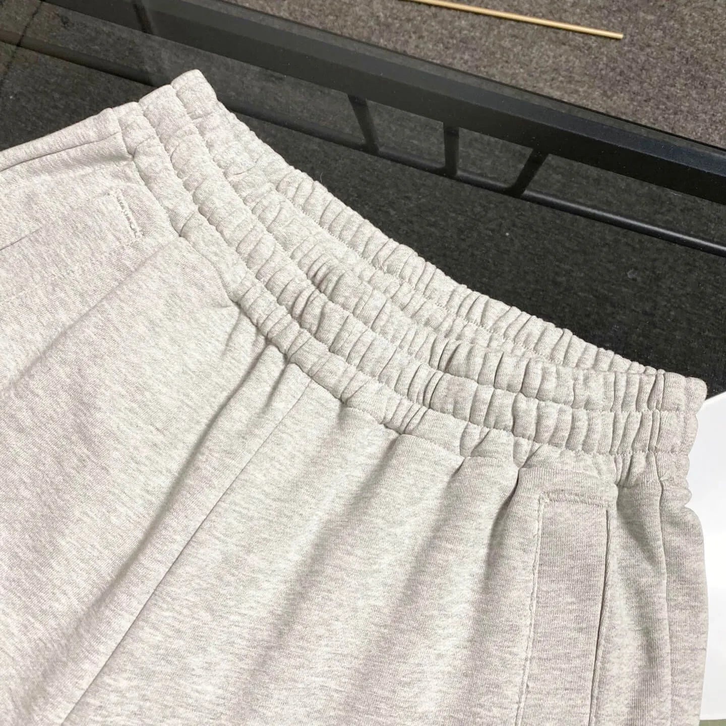 Letter Embroidery Straight Sweat Pants