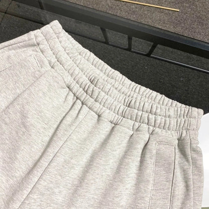 Letter Embroidery Straight Sweat Pants