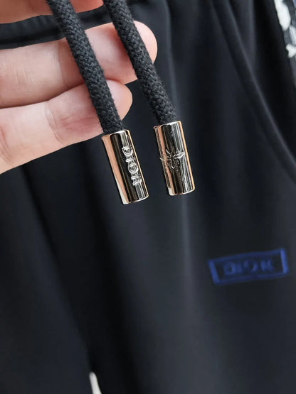 Oblique Side Stripe Patch Pocket sweatpants
