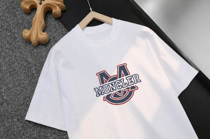 Color‑Block Ring Badge Crew Neck T‑shirt