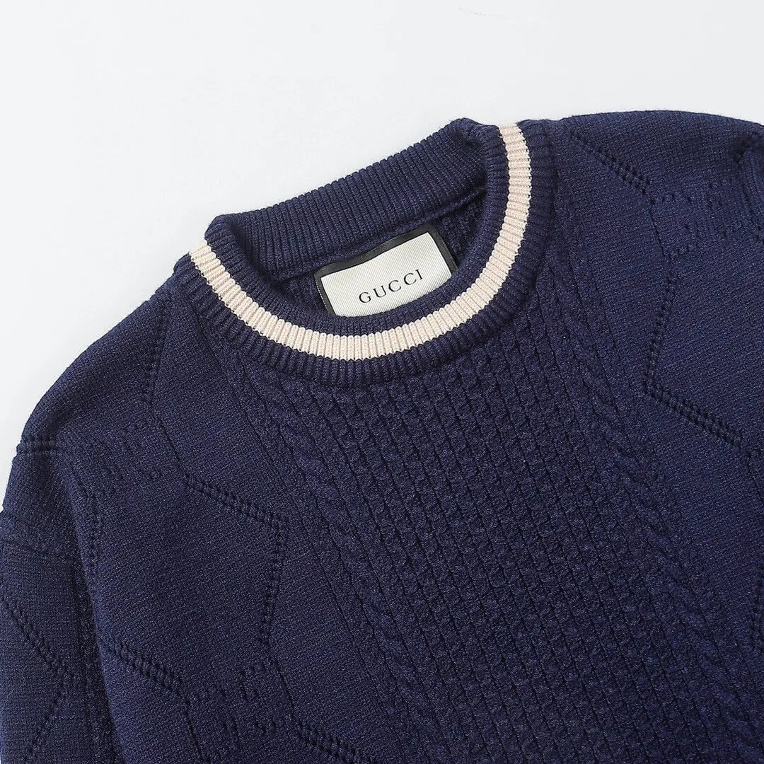 Cable‑Knit Stripe Sweater