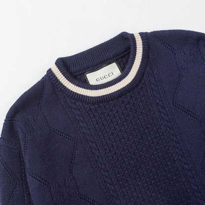 Cable‑Knit Stripe Sweater