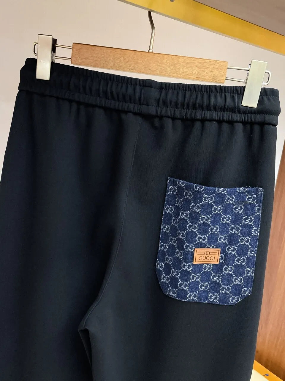 Jacquard Patch Pocket Straight Pants