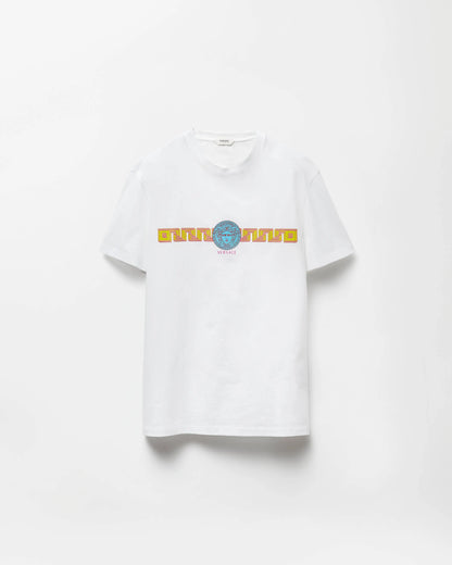 Blue Figure Print T‑Shirt
